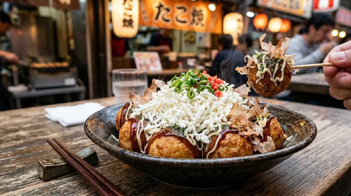Takoyaki with Snowing Cheese